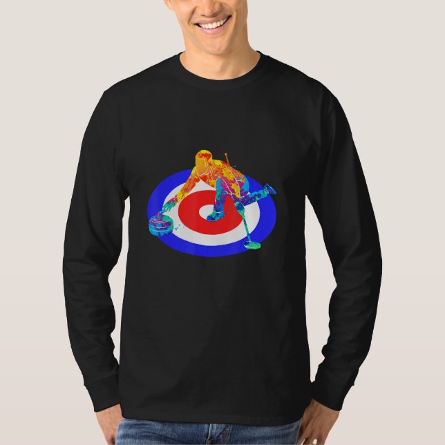 T-shirt Chemise de curling Joueur de curling (Devant)