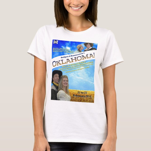 T-shirt Chemise de dames d'affiche de l'Oklahoma (Devant)