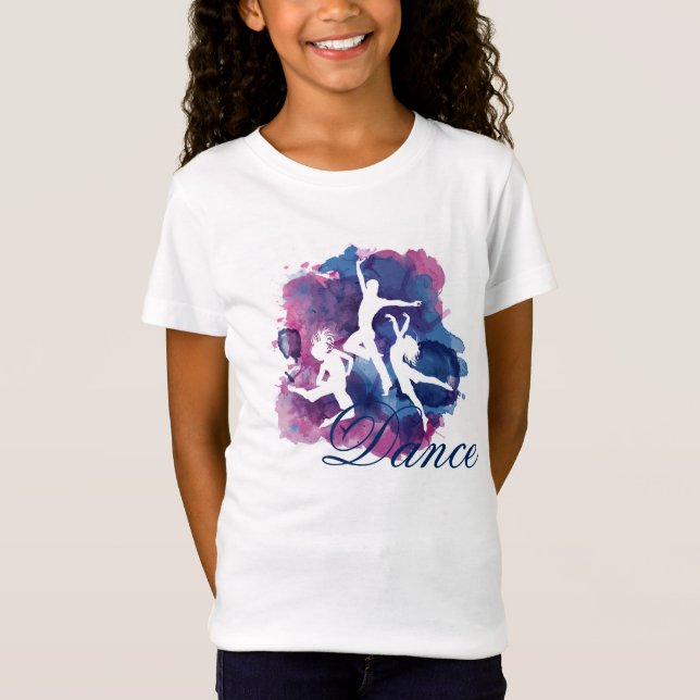 T-Shirt Chemise de danse de filles (Devant)