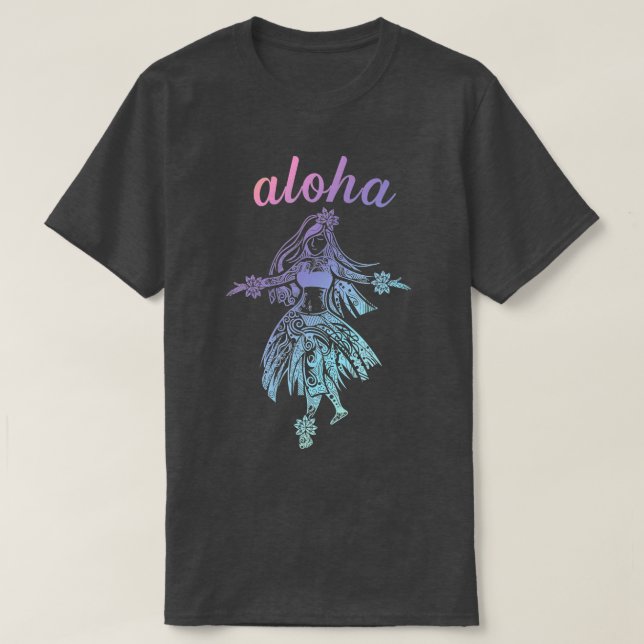 T-shirt Chemise de danseuse polynésienne Aloha Tribal Hula (Design devant)