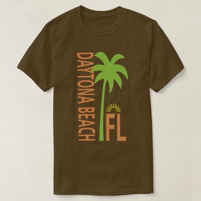 T-shirt Chemise de Daytona Beach avec le palmier (Design devant)