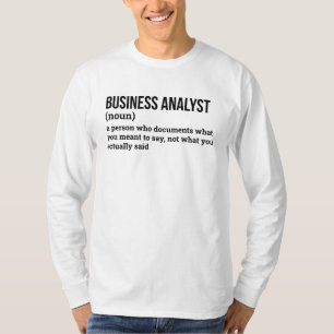 T-shirt Chemise de définition de l'analyste des opérations