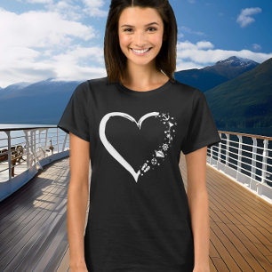 T-shirt Chemise de départ de croisière coeur amateur de cr