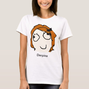 T-shirt Chemise de Derpina Meme (rouge)
