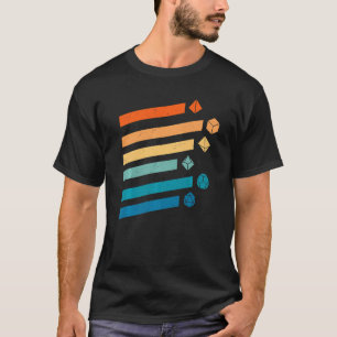 T-shirt Chemise de dés Donjons Rétro D20 Dragons Fantastiq