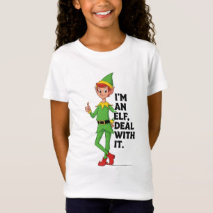 T-Shirt Chemise de dessin animé drôle d'elfe de Noël