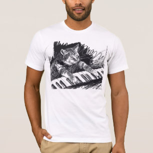 T-shirt Chemise de dessin au crayon de chat de clavier !