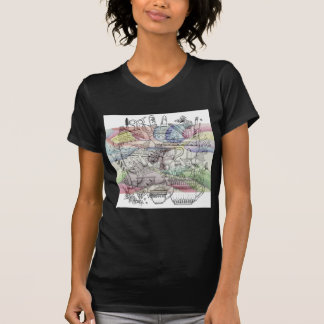 T-shirt chemise de dessin couleur pour femmes