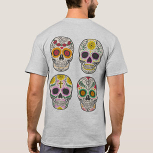 T-shirt Chemise de Dia de los Muertos Skulls  