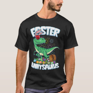 T-shirt Chemise de dinosaure de Pâques Lapin Chasse aux œu