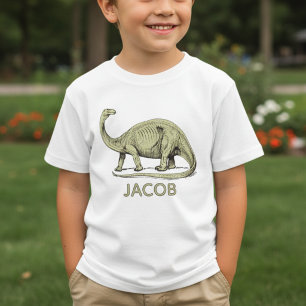 T-shirt Chemise de dinosaure pour enfant avec nom personna
