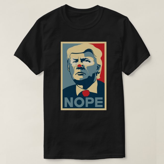 T-shirt Chemise de Donald Trump "NOPE" (Design devant)
