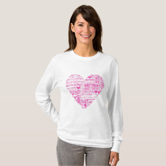 T-shirt Chemise de douille de coeur d'IMHM longue
