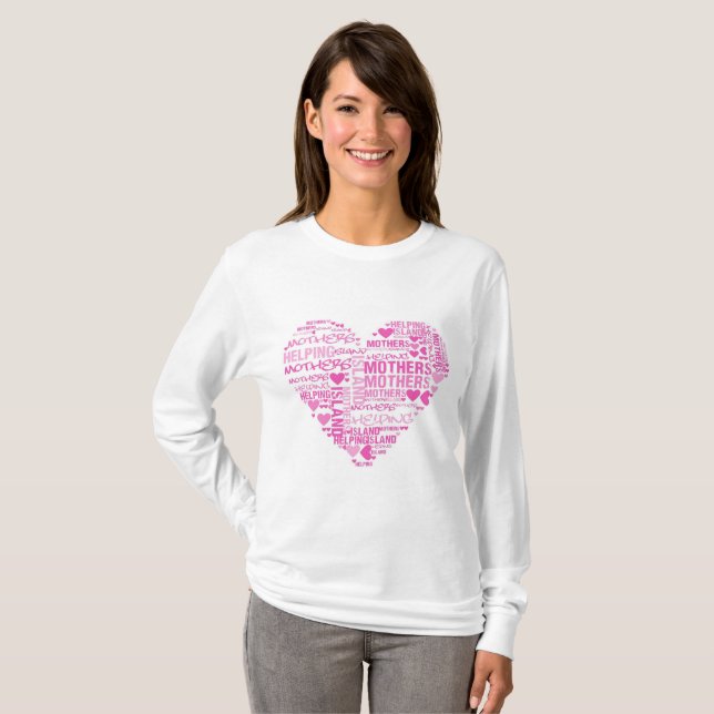 T-shirt Chemise de douille de coeur d'IMHM longue (Devant entier)