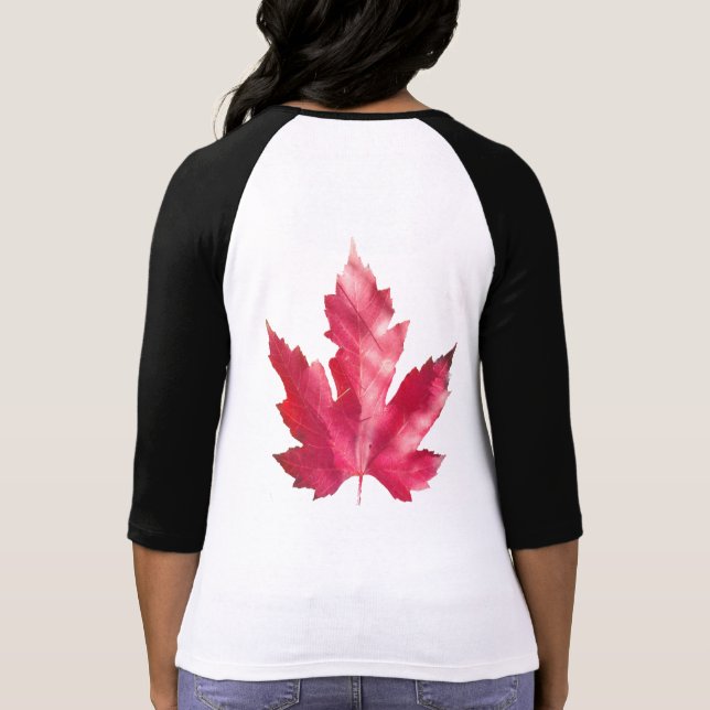 T-shirt Chemise de douille de femmes du Canada (Dos)