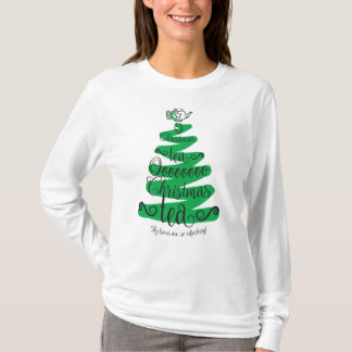 T-shirt Chemise de douille "de thé de Noël d'O longue"