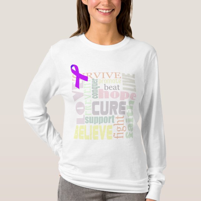 T-shirt Chemise de douille des mots inspirés d'Alzheimer (Devant)