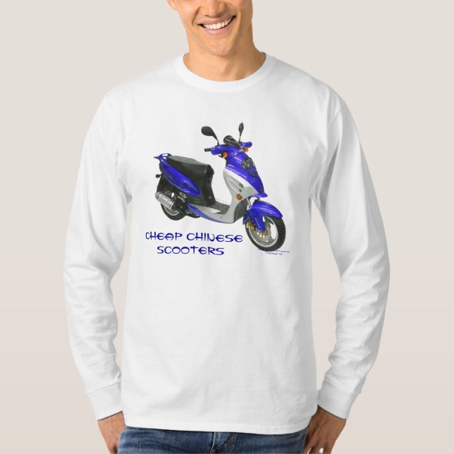 T-shirt Chemise de douille du scooter chinois bon marché (Devant)