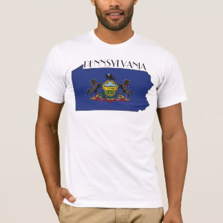 T-shirt Chemise de Drapeau-Carte de la Pennsylvanie