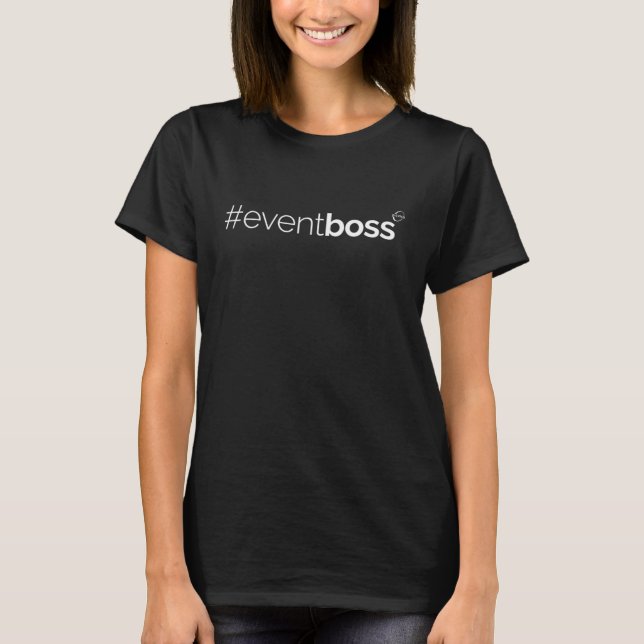 T-shirt chemise de #eventboss - lettrage blanc (Devant)