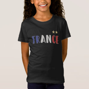 T-Shirt Chemise de fan de football de France Drapeau franç