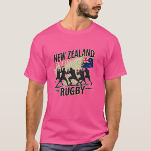 T-shirt Chemise de fan de rugby de Nouvelle-Zélande Tout e