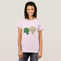Chemise de fantôme de brocoli et de chou-fleur