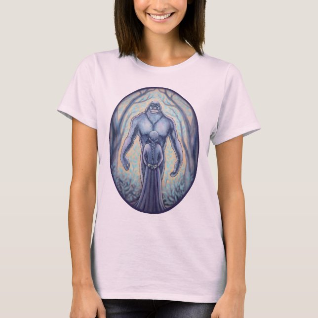 T-shirt Chemise de femme de la chemise sasquatch de la dam (Devant)