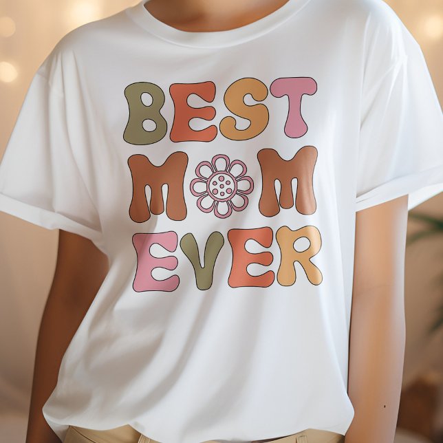 T-shirt Chemise de Fête des Mères, rose et orange Meilleur (Créateur téléchargé)