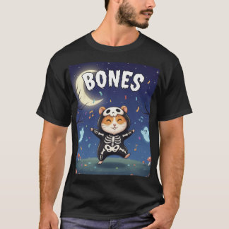 T-shirt Chemise de fête d'Halloween pour hamster squelette