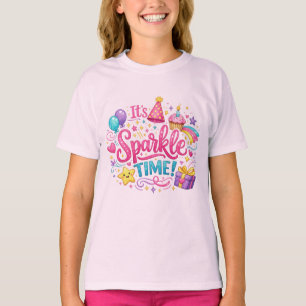 T-shirt Chemise de fête scintillante pour l'anniversaire d
