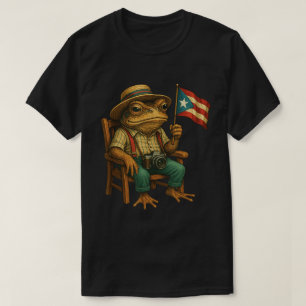 T-shirt Chemise de fierté boricuae avec grenouille Coqui e