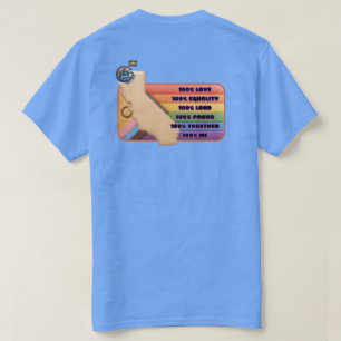 T-shirt Chemise de fierté Californie 100% Amour 100% Égali