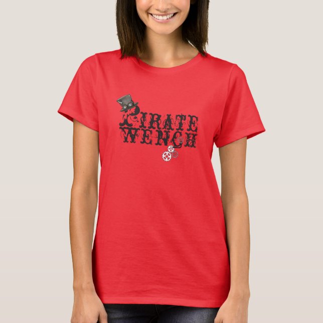 T-shirt Chemise de fille de pirate (Devant)