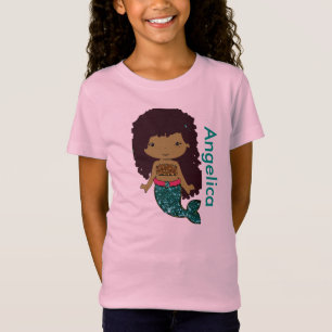 T-Shirt Chemise de fille de sirène personnalisée