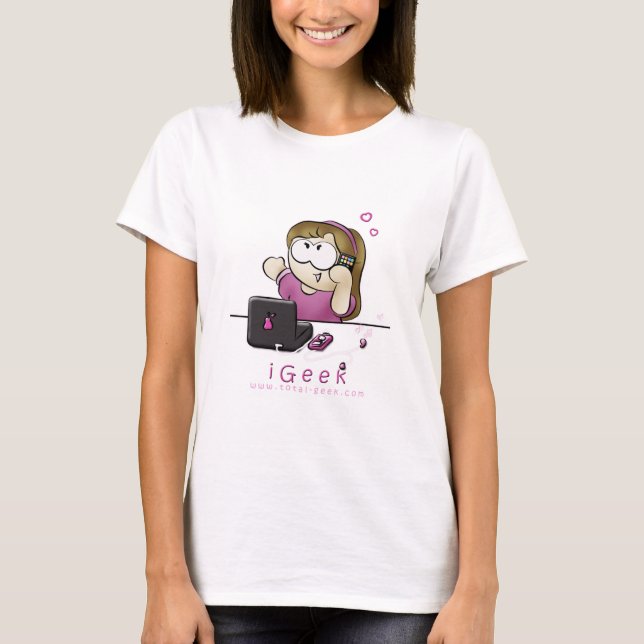 T-shirt chemise de fille d'iGeek (Devant)