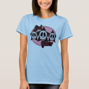 T-shirt Chemise de fille gamer (rose)