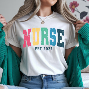 T-shirt Chemise de fin d'études en soins infirmiers, T-shi