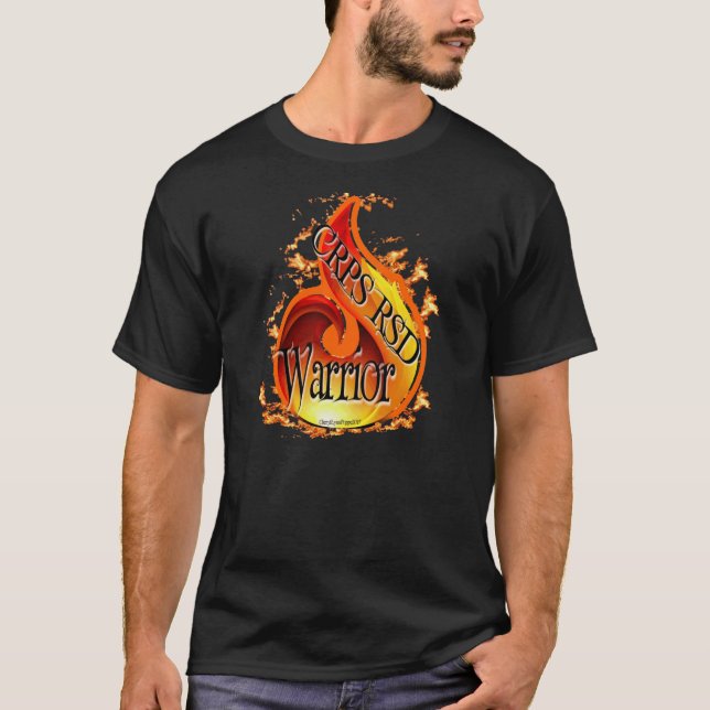T-shirt Chemise de flamme de guerrier de CRPS/RSD (Devant)