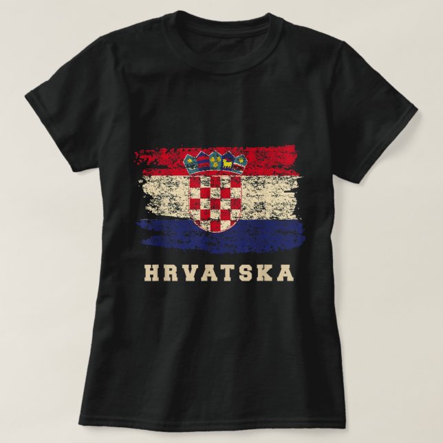 T-shirt Chemise de football croate 2018 Football Jersey cr (Design devant)