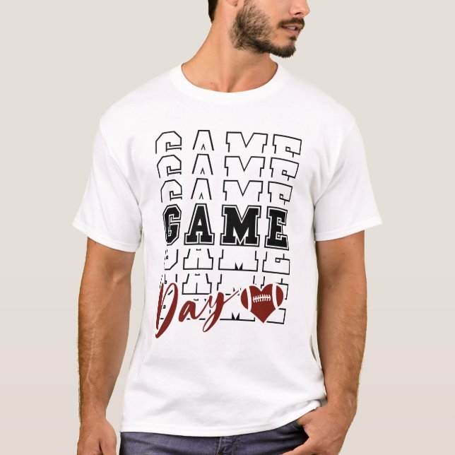 T-shirt Chemise de football personnalisable Jour du jeu (Devant)