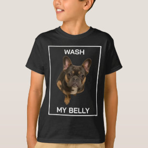 T-shirt Chemise de French Bulldog 'Lavez Mon Ventre' Drô