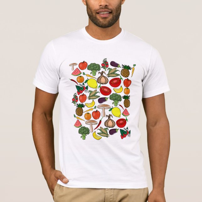 T-shirt Chemise de fruits et de légume - choisissez le (Devant)