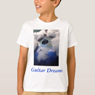 T-shirt chemise de garçon de rêves de guitare