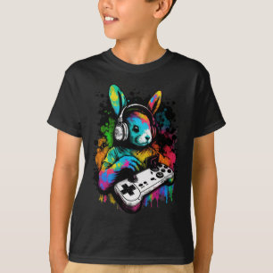 T-shirt Chemise de garçon joueur Manette de jeu vidéo Lapi