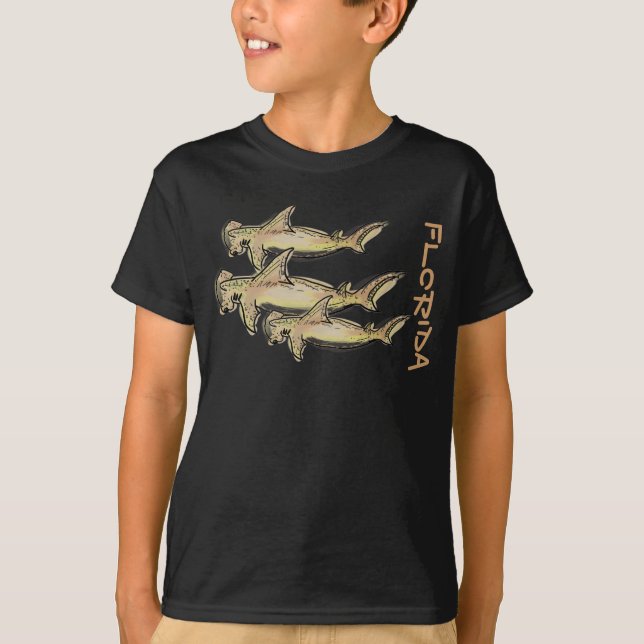 T-shirt Chemise de garçons de requin de poisson-marteau de (Devant)