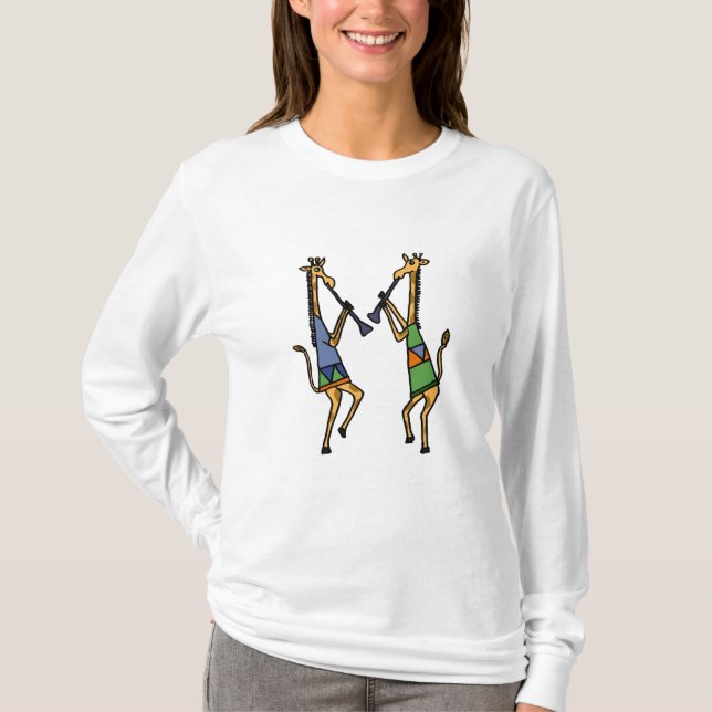T-shirt Chemise de girafes de danse d'AL (Devant)