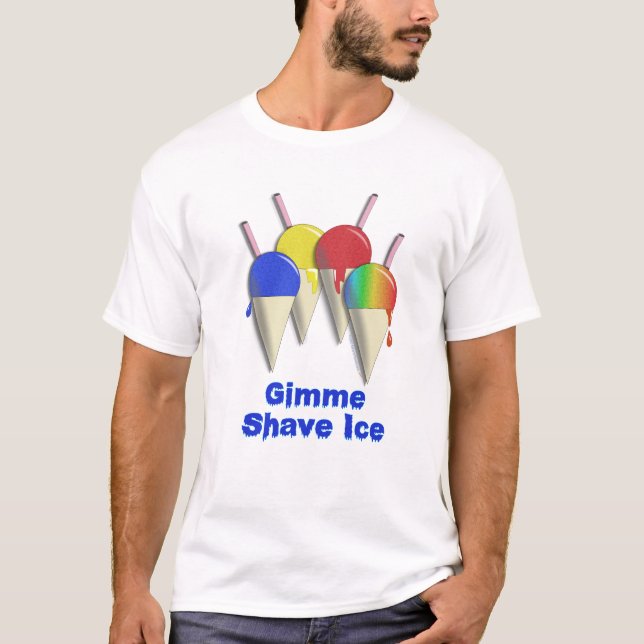 T-shirt Chemise de glace rasée par Hawaïen de glace de (Devant)