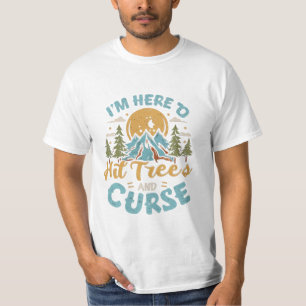 T-shirt Chemise de Golf Disque Funny Hit Trees et Curse Re
