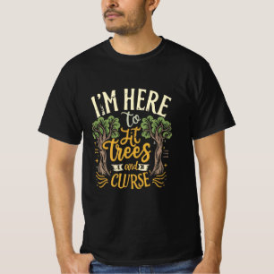 T-shirt Chemise de Golf Disque Funny Hit Trees et Curse Re